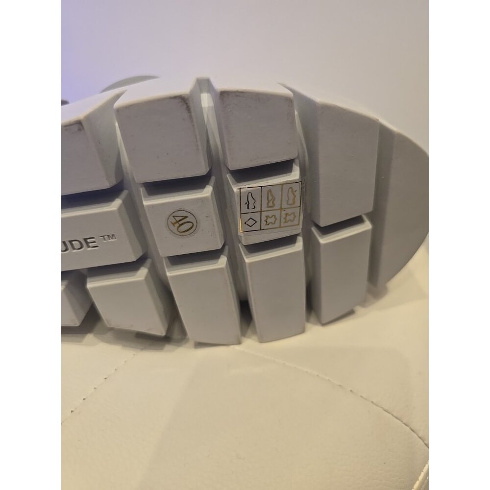 United Nude Loafers Composite Grip Shoes Gray Leather Wedge Chunky Platform 40 9 - Picture 6 of 10